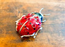 Marienkäfer Vintage Brosche
